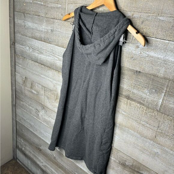 Tresics medium grey sleeveless hooded midi sweatshirt dress - Picture 4 of 4